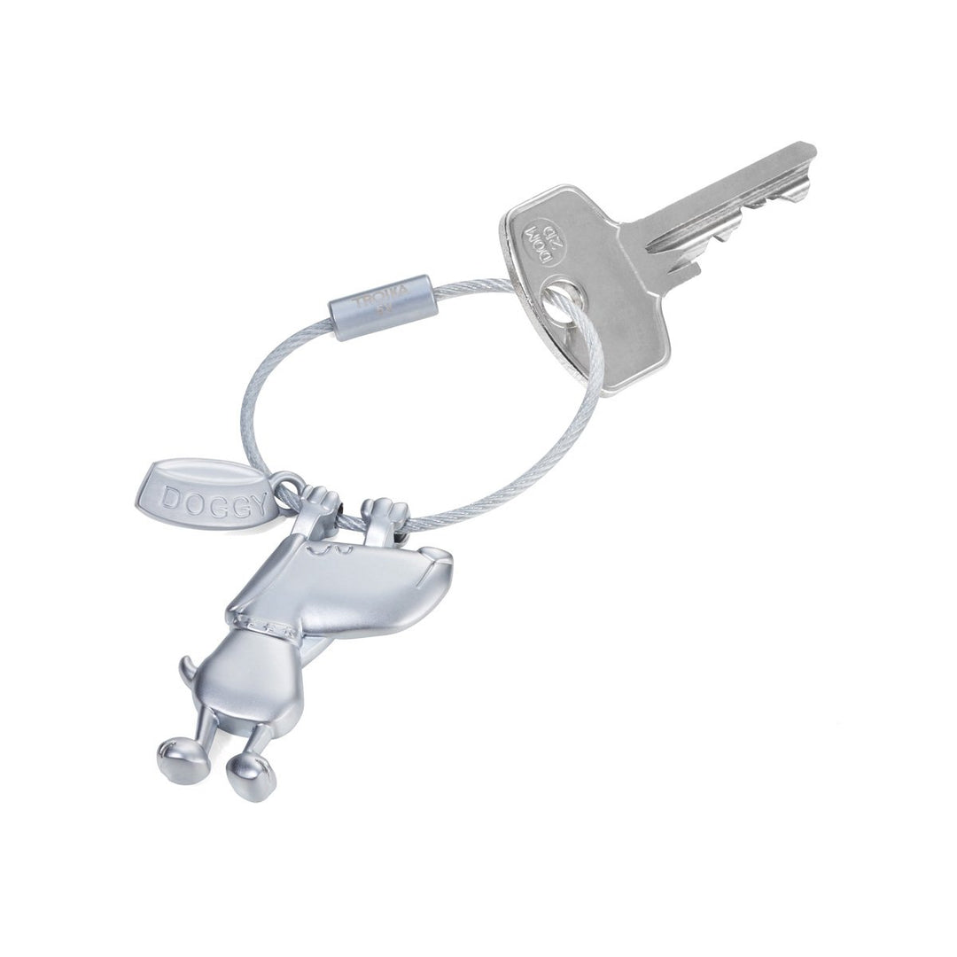 Troika Doggy Key-ring Item KR17-14/MA shown with key