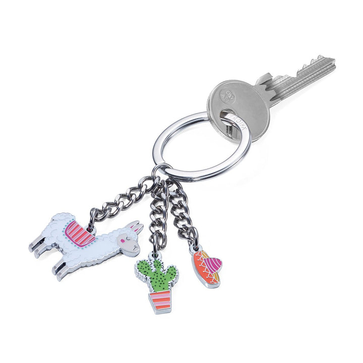 Troika Pako Charm Key Ring with key attached, KR18-10/CH