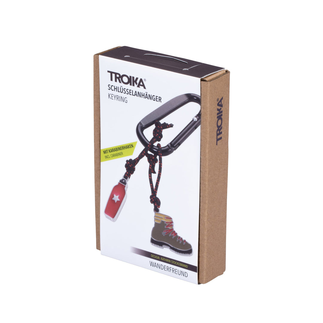 Troika KR19-06/BK Wanderfreund Hiking Carabiner Keyring Packaging