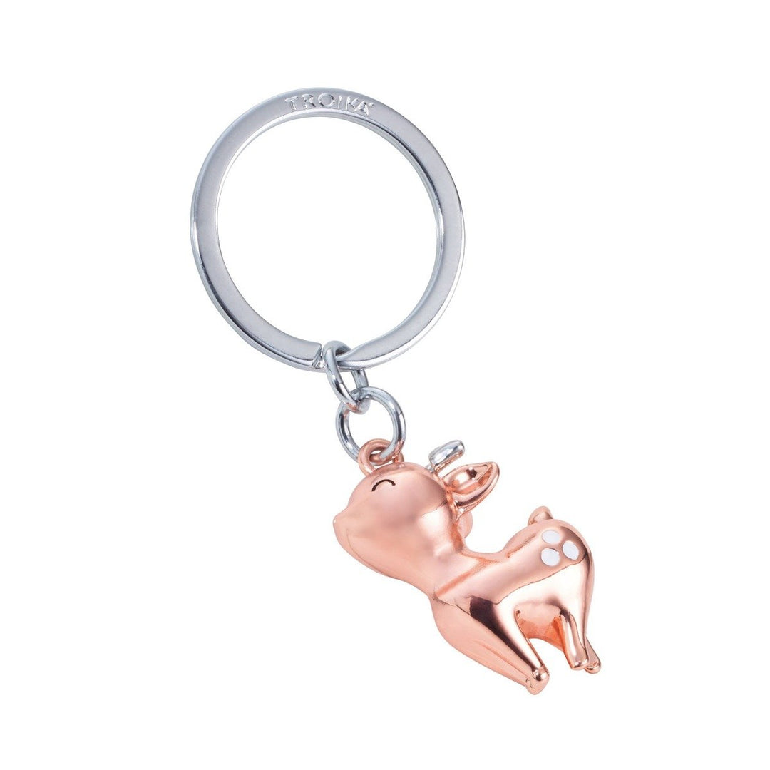 KR20-02/RG Rosie the Fawn Charm Keyring in Rose Gold