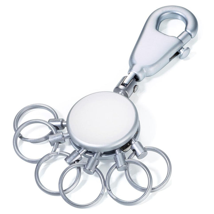 Troika Multi-Ring Patent Keyring in Mat Chrome Item KYR60/MC