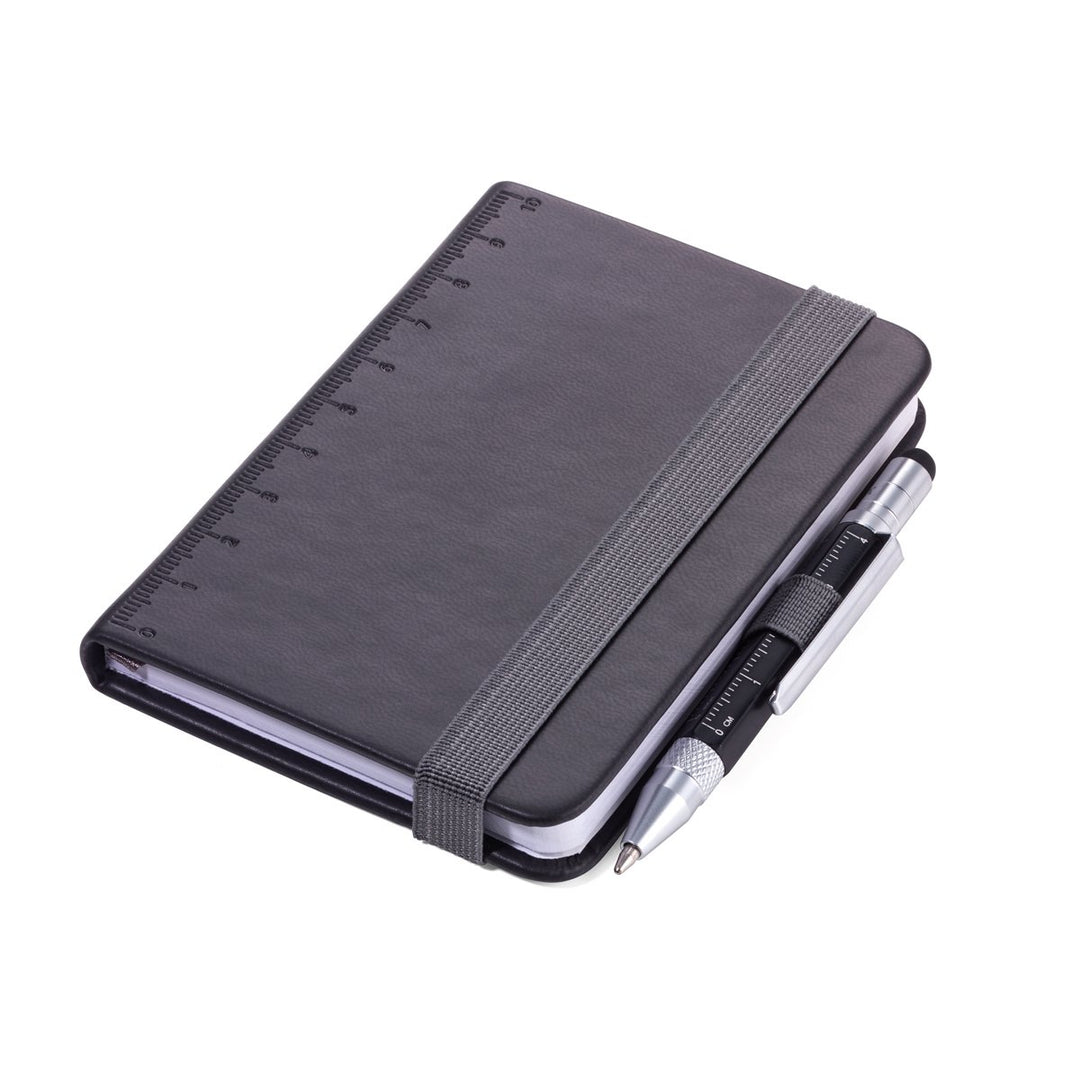 Troika Construction Lilipad and Liliput A7 Mini 3 x 4 Inch Notebook with Mini Pen in Black