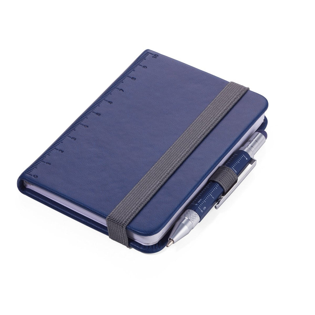 Troika Construction Lilipad and Liliput A7 Mini 3 x 4 Inch Notebook with Mini Pen in Dark Blue