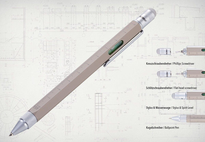 Troika Construction Pen PIP20 Multi-Tool Ballpoint Pen Concrete