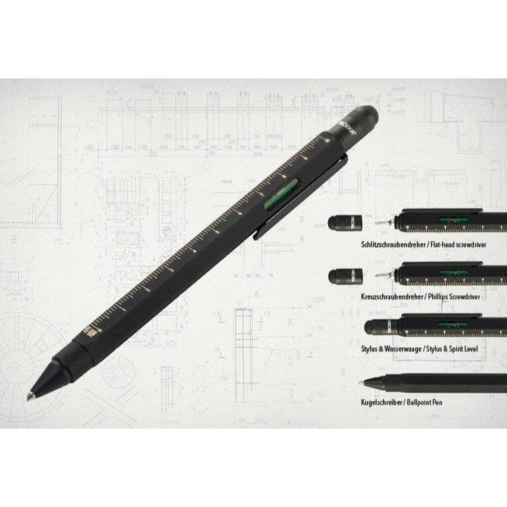 Troika Original Construction Pen, PIP20, Multi-tool Ballpoint Pen Super Black