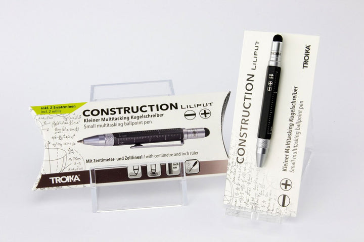 Troika Construction Pen Liliput Black Showing Packaging