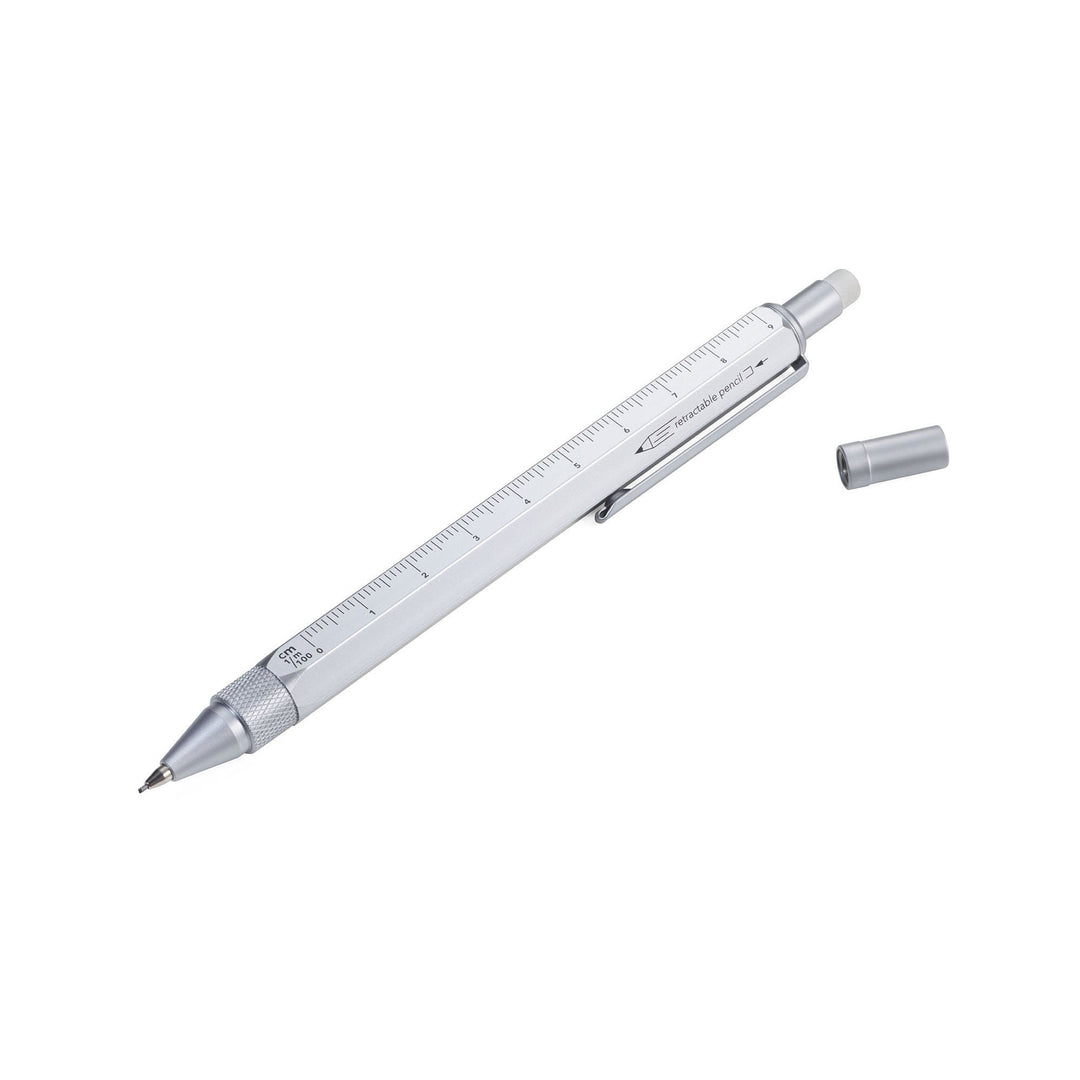 Troika Construction Push Button Mechanical Pencil 0.7 mm Silver Finish Item PIP31/SI