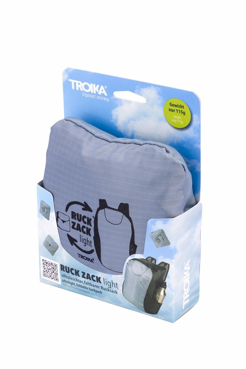 Troika RUCKZACK Ultra Lightweight Foldable Backpack Available in Two Colors