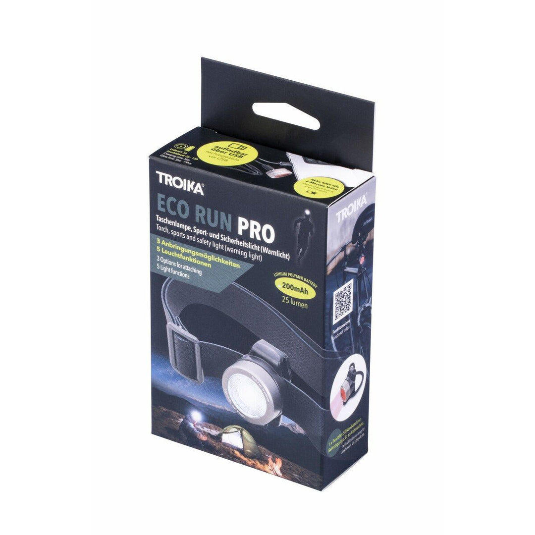 Troika Eco Run Pro Rechargeable Multi Function LED Running, Cycling and Head Lamp