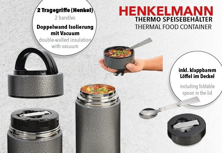 Troika Henkelmann Thermos, 30 Ounces Insulated Food Container